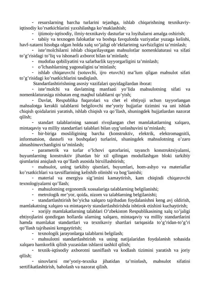 6-MA’RUZA. STANDARLASHTIRISH, UNING MAQSADI, ATAMALARI VA USULLARI 2