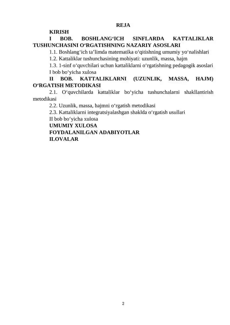 "Matematika va uni o‘qitish metodikasi" 2