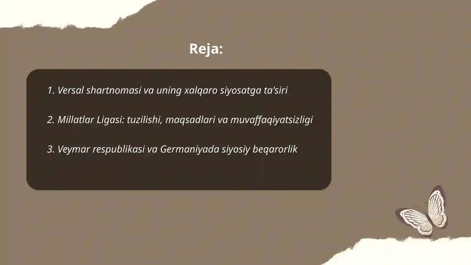 Jahon urushlari oralig'idagi siyosiy hayoti 2