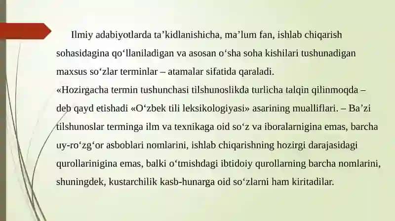 Sohaviy terminlar yasalishi 2