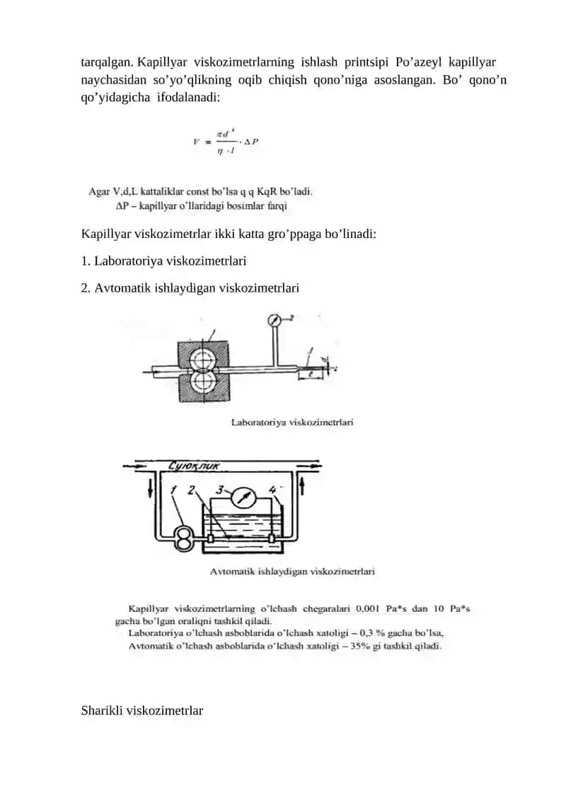 Kapillyar viskozimеtrlar 2
