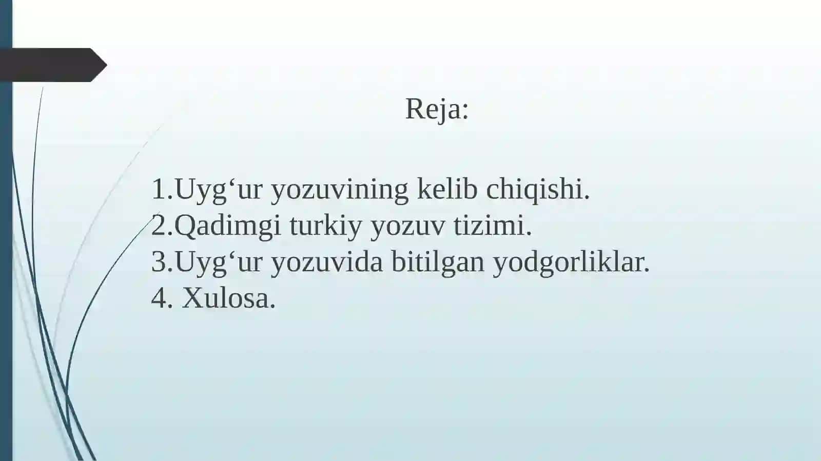 Qadimgi turkiy tilning uyg‘uryozuvi dagi yodgorliklari 2