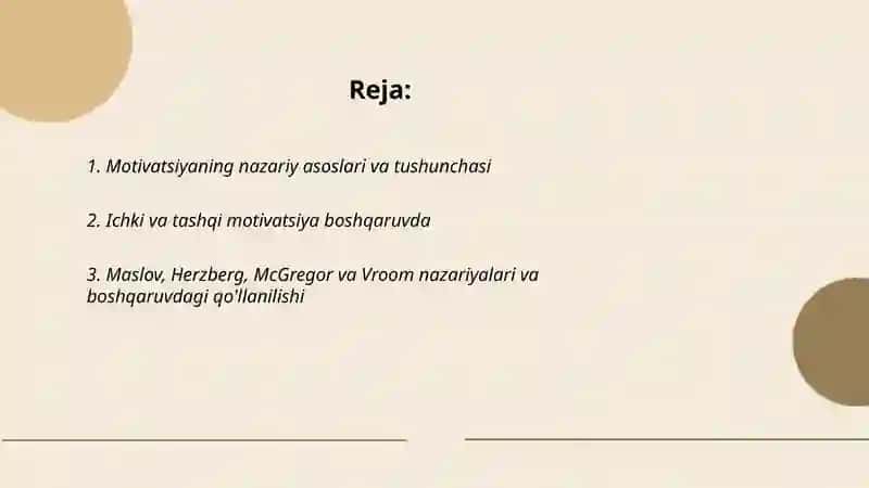 Boshqaruv faoliyatida mativatsiya 2