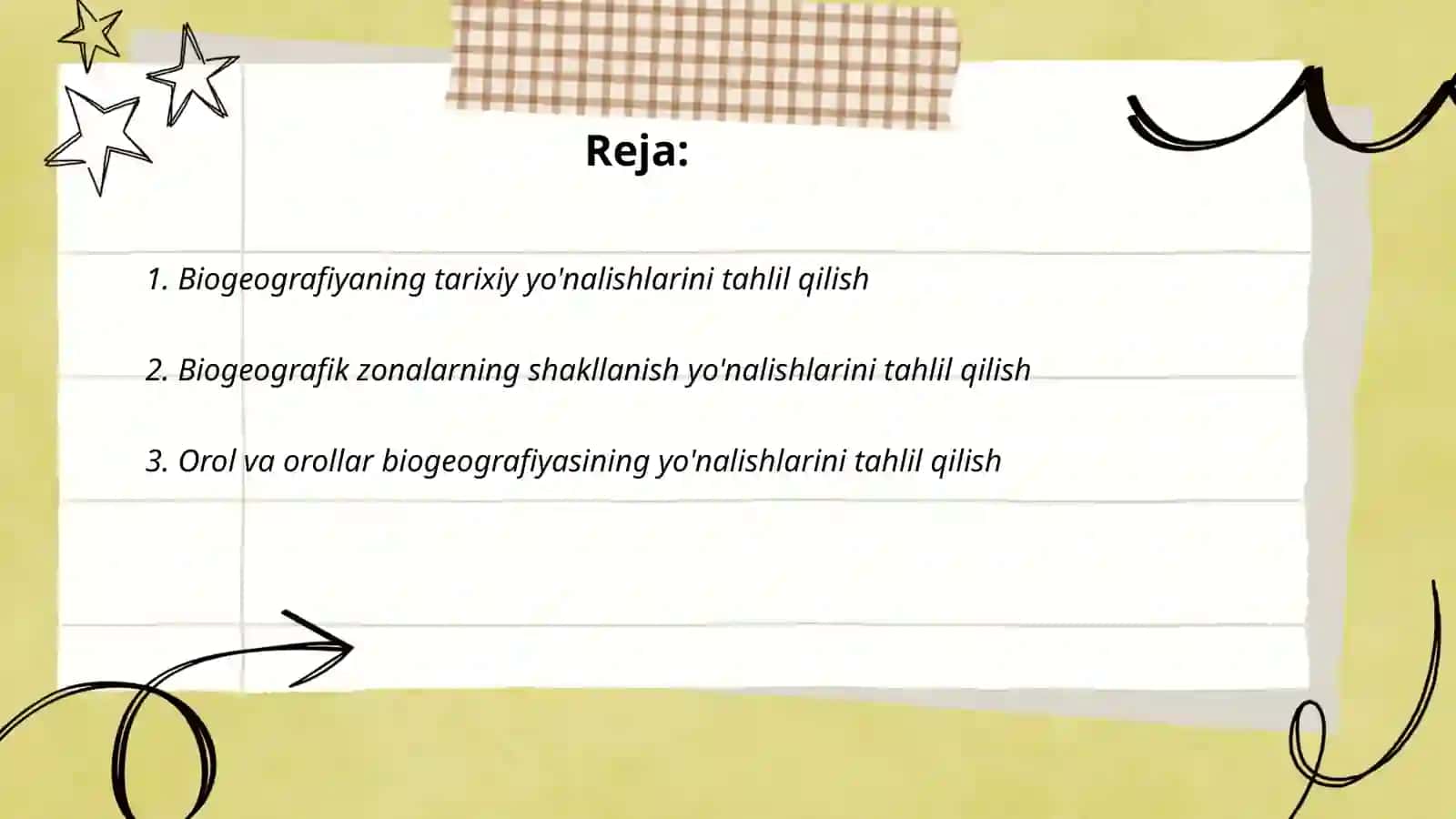 Biogeografiyaning yo'nalishlarini tahlil qilish 2