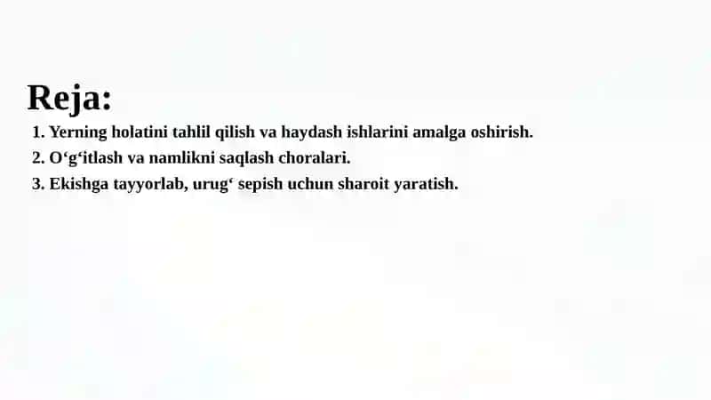 Yernikuzgi bugʻdoy va gʻoza ekishga tayyorlash 2