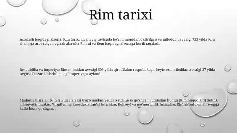 Qadimgi Rim Madaniyati 2