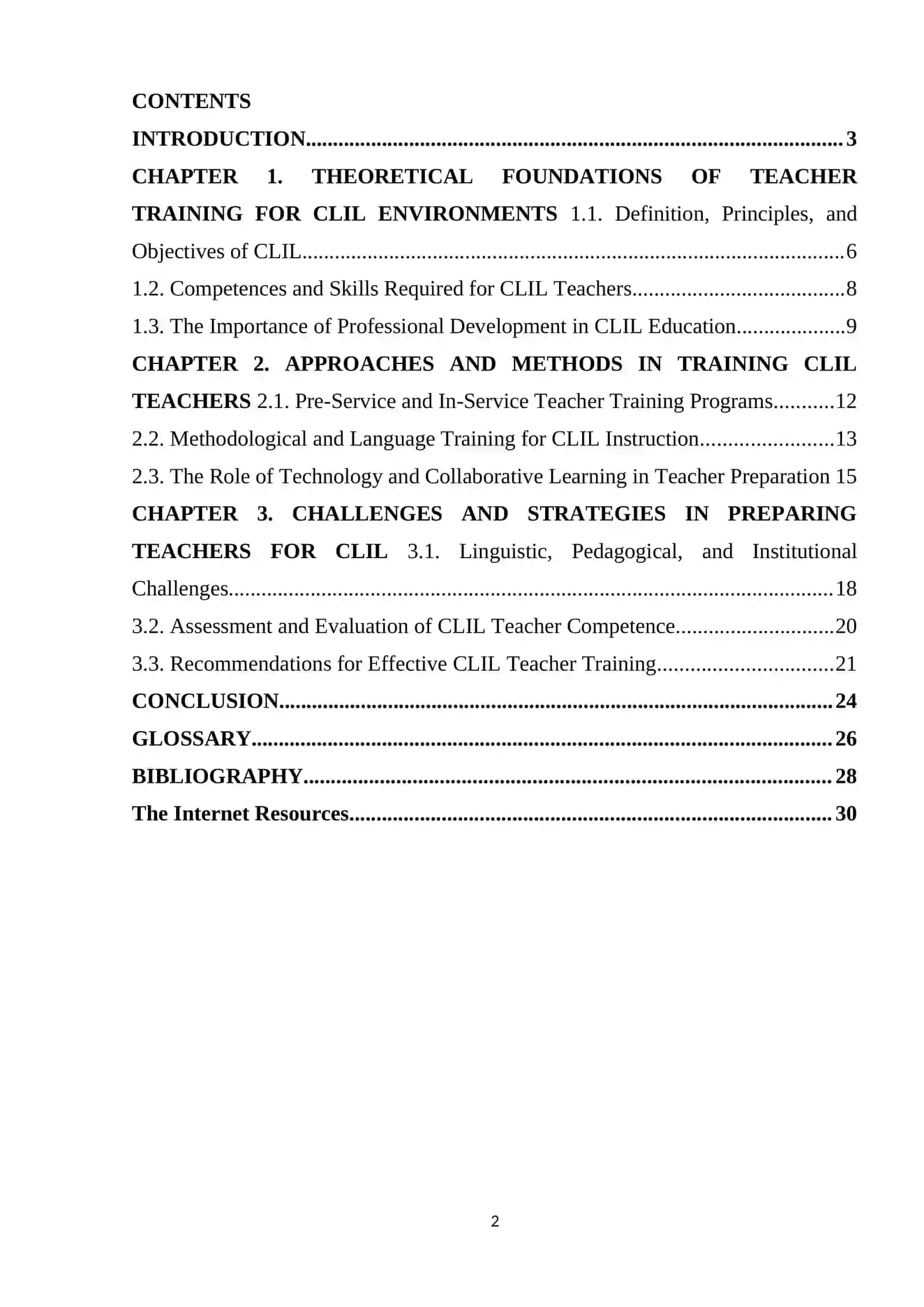 THEORETICAL FOUNDATIONS OF TEACHER TRAINING FOR CLIL ENVIRONMENTS 2