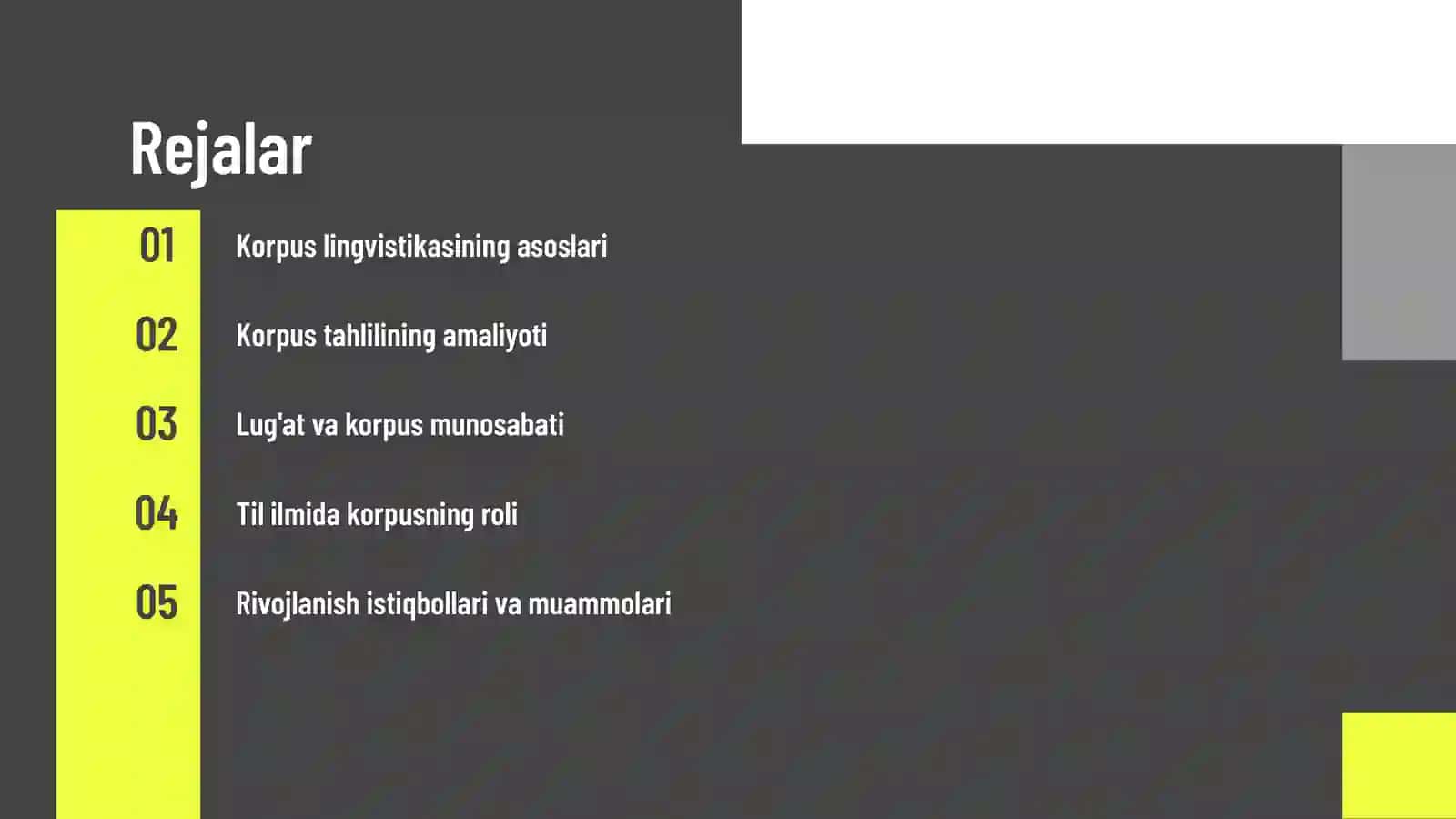 Korpus lingvistikasining rivojlanishi 2