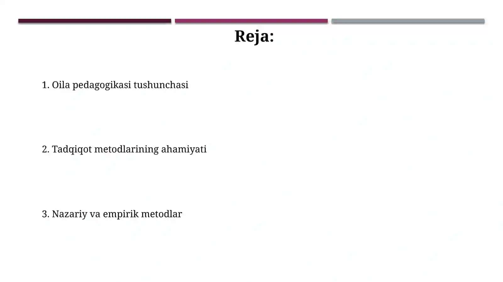 Oilap pedagogikasi fanining tadqiqot metodlari 2
