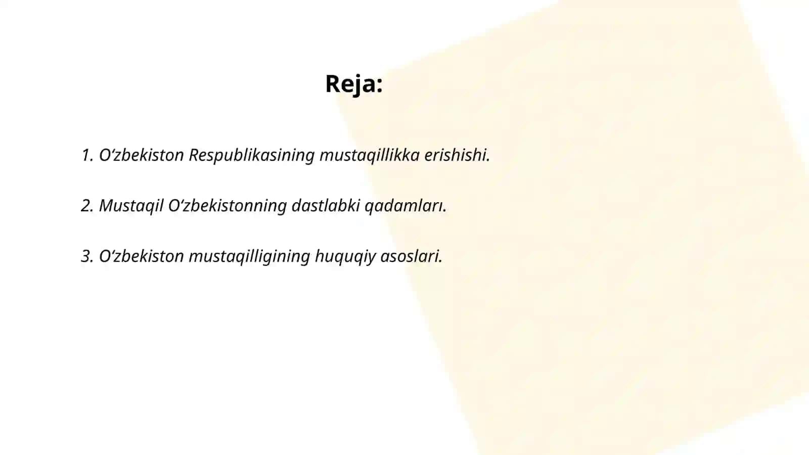 Oʻzbekiston Respublikasining Mustaqillikka Erishishi 2