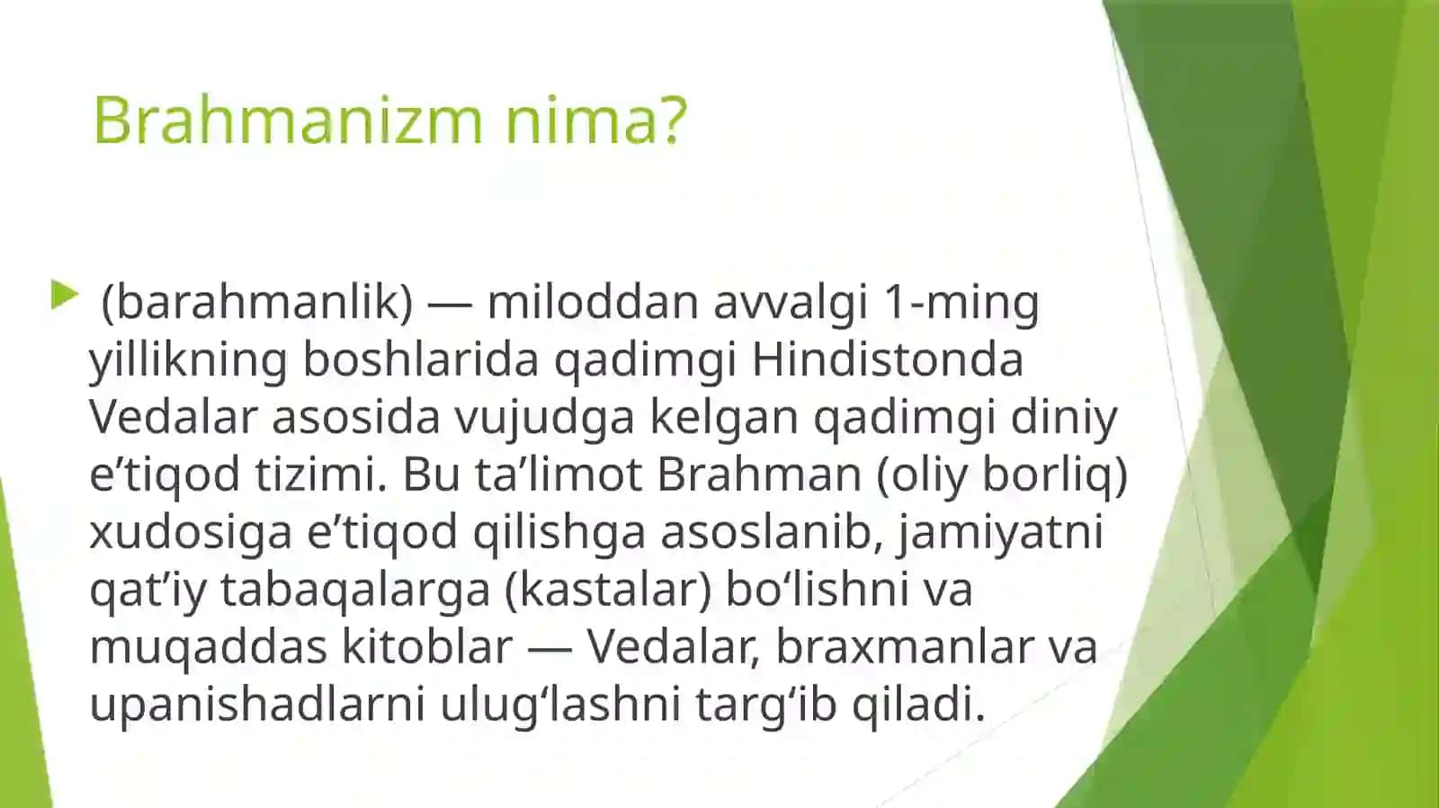 Brahmanizm (Hindaviylik) 2