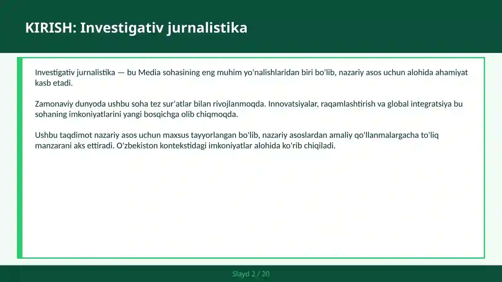 Investigativ jurnalistika 2