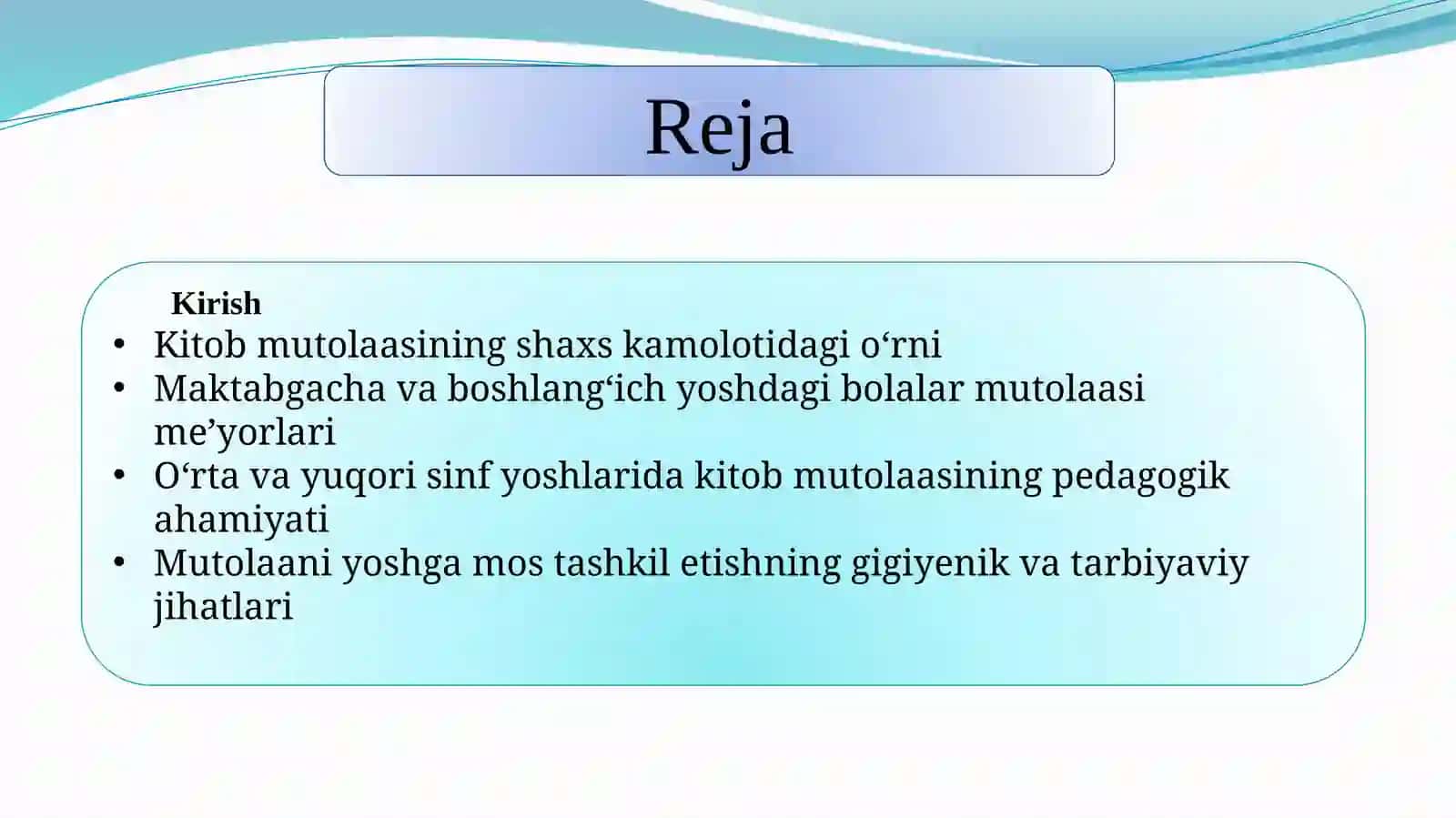 Kitob mutolaasining yoshga doir meʼyorlari 2