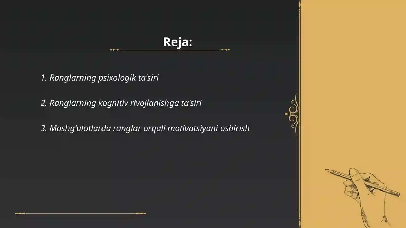 Mashgʻulotlarda ranglardan foydalanish 2
