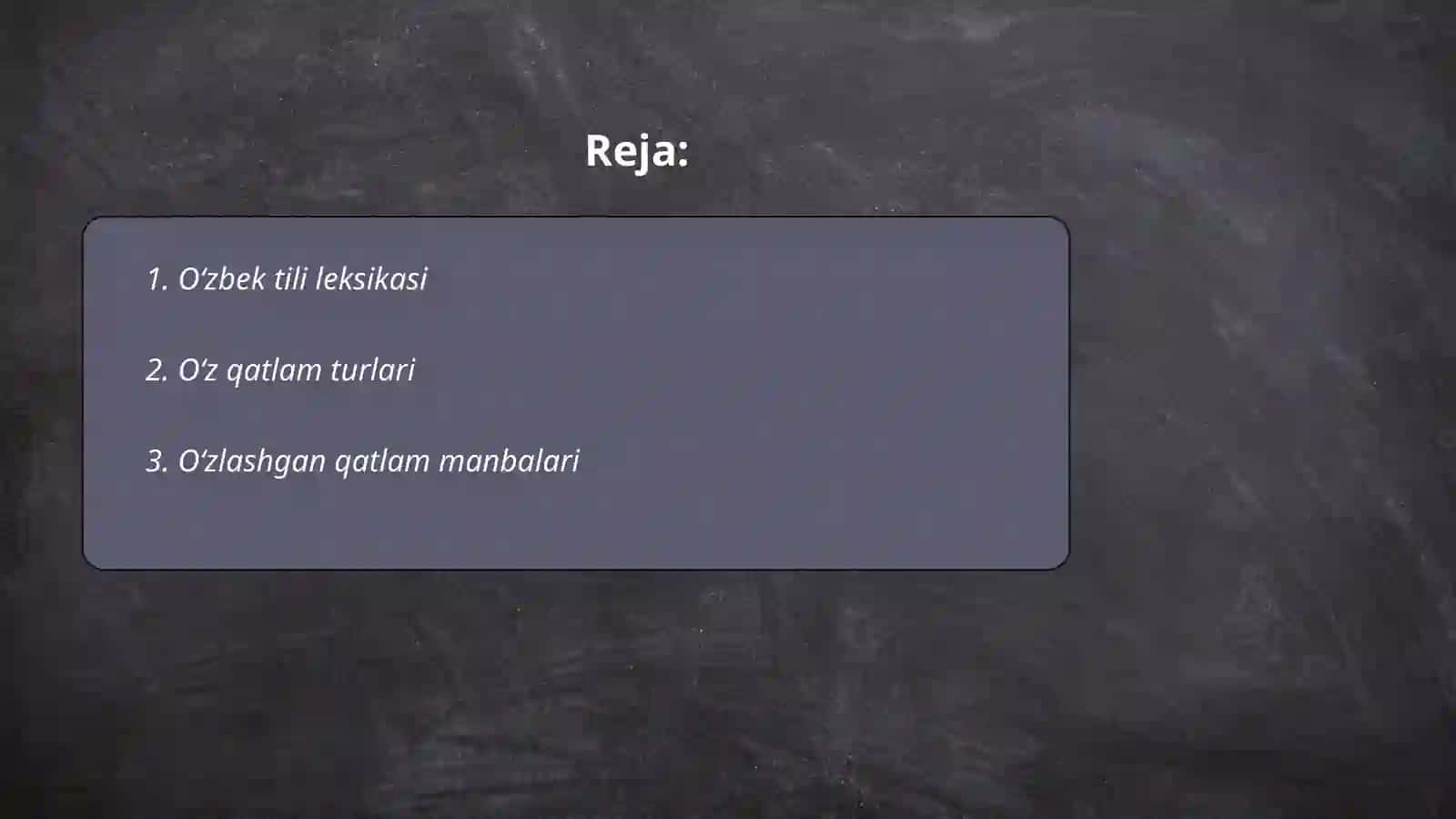 O‘zbek tili leksikasi 2