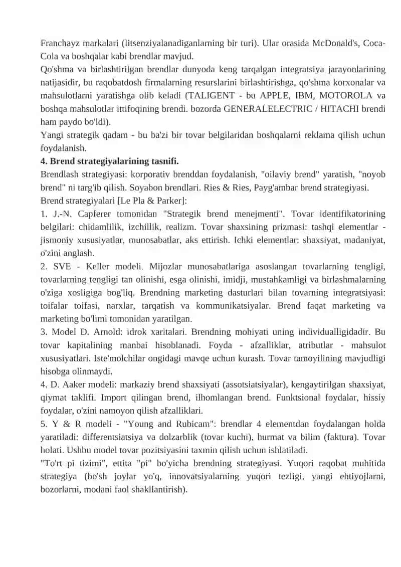 Kompaniya Brendi va Brendlash 2