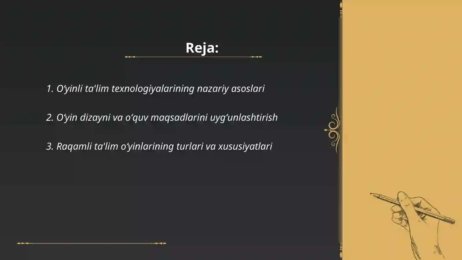 Oʻyinli ta'lim texnologiyalari 2