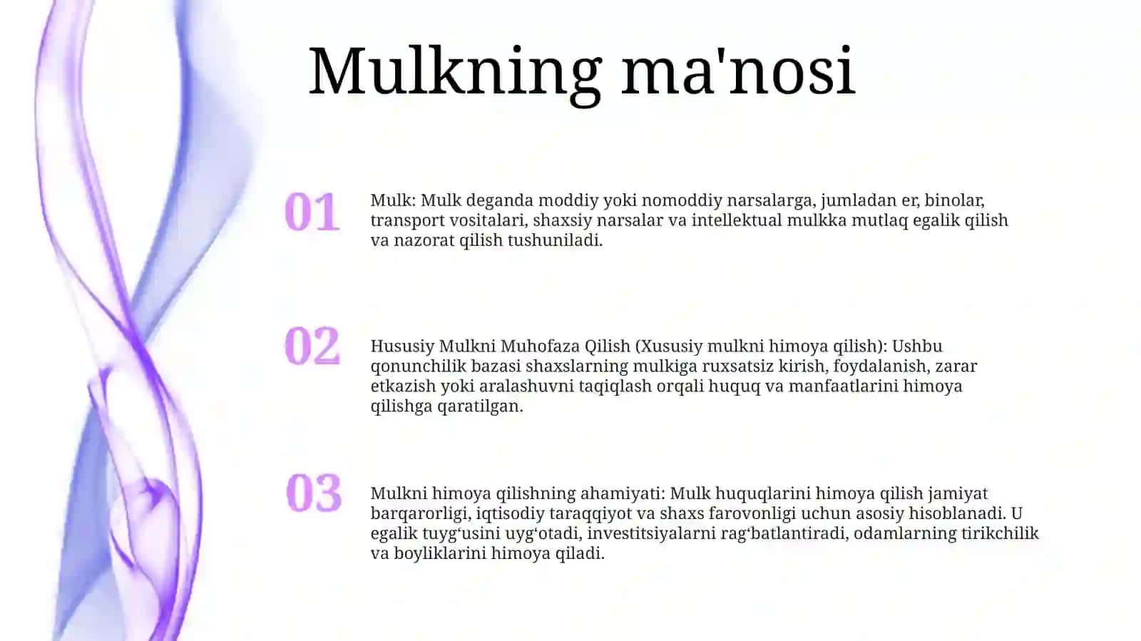Hususiy Mulkni Muhofaza Qilish 2