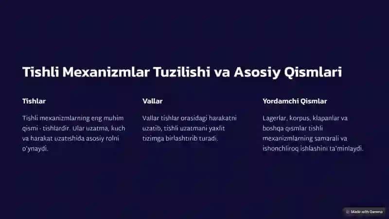 Tishli Mexanizmlar Kinimatikasi 2