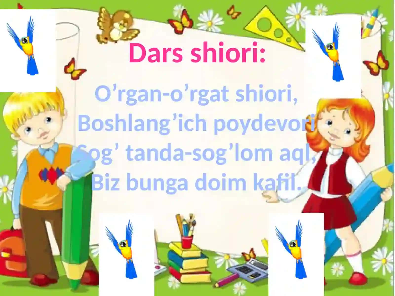 2-sinflar uchun ona tili fanidan 2