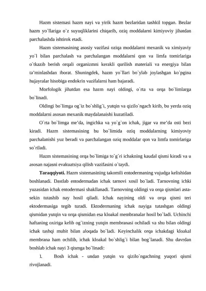 Ovqat hazm qilish tizimi 2