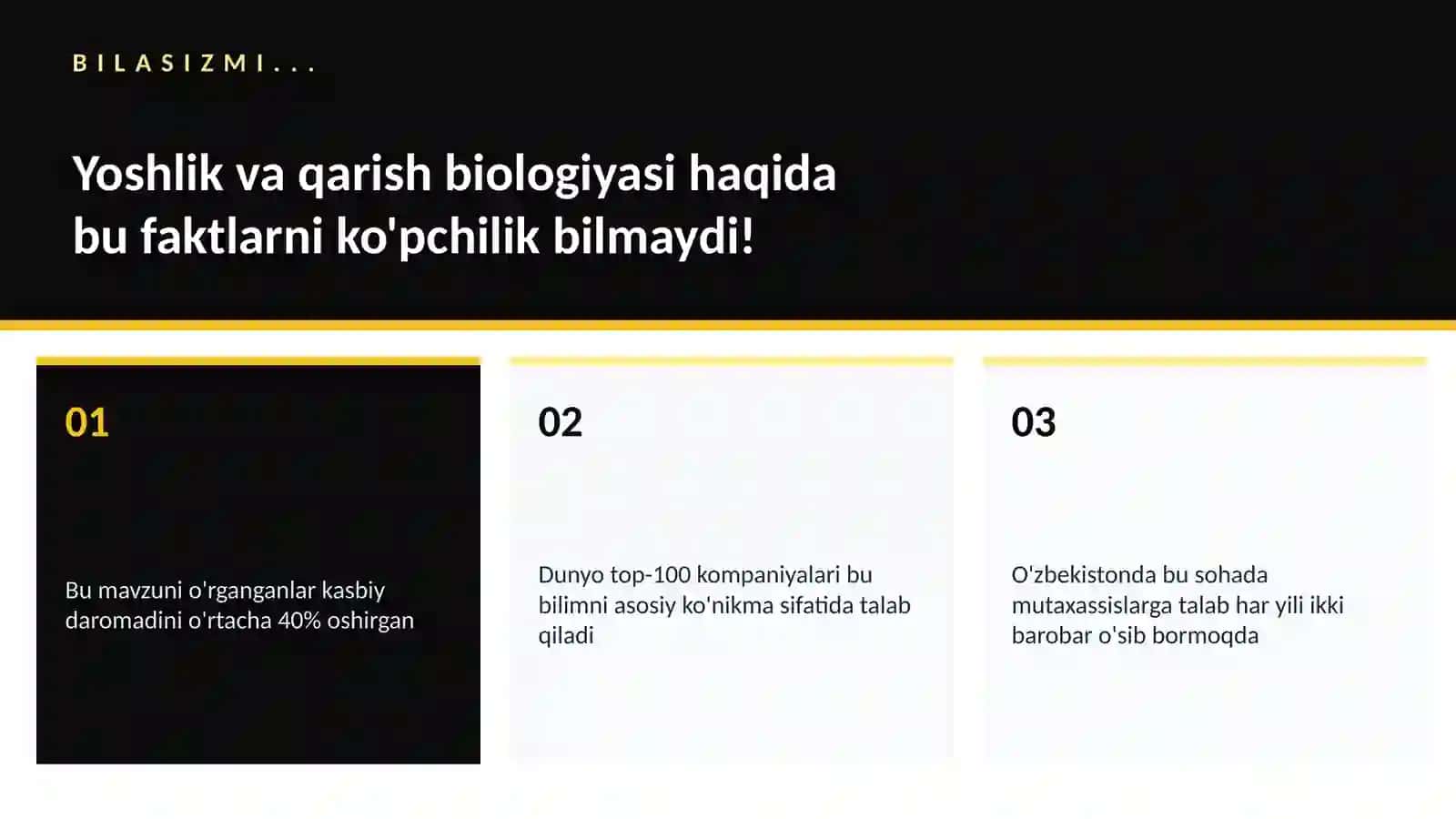 Yoshlik va qarish biologiyasi 2
