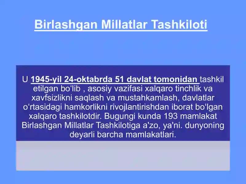 Birlashgan Millatlar Tashkiloti 2
