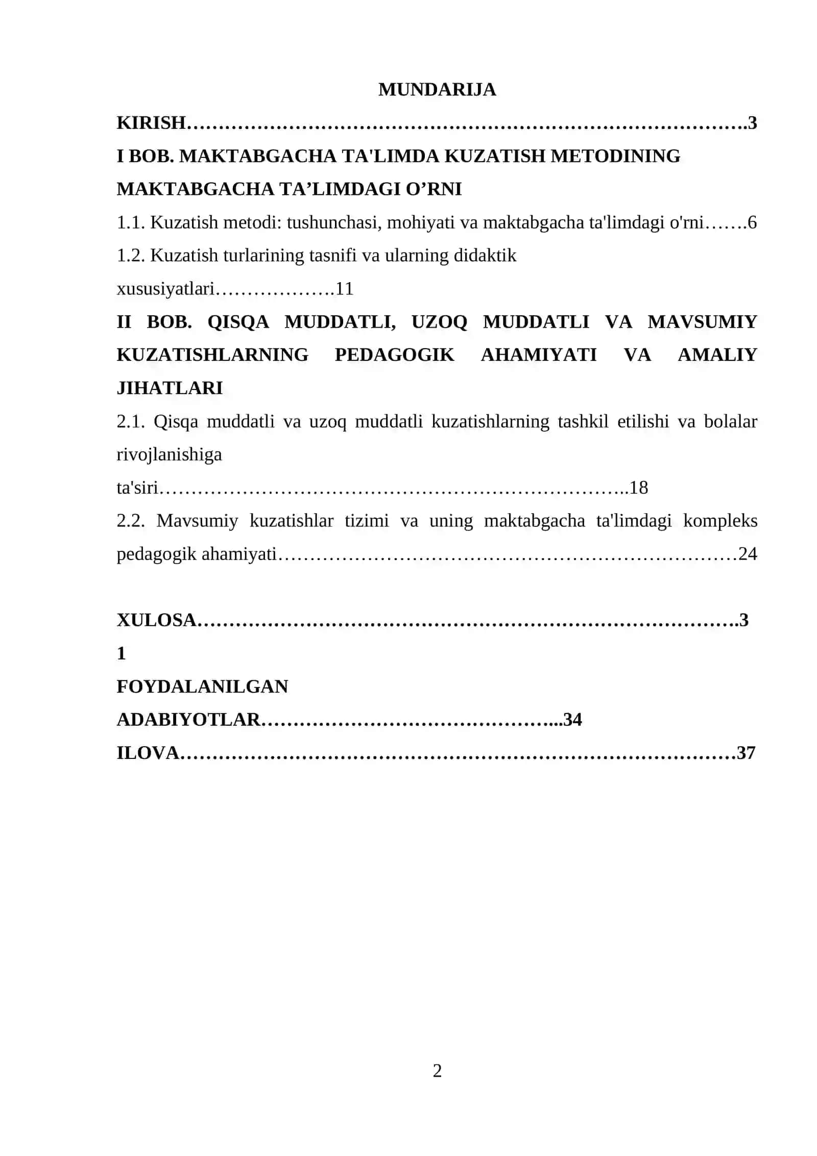 Qisqa muddatli, uzoq muddatli va mavsumiy kuzatishlarning pedagogik ahamiyati 2
