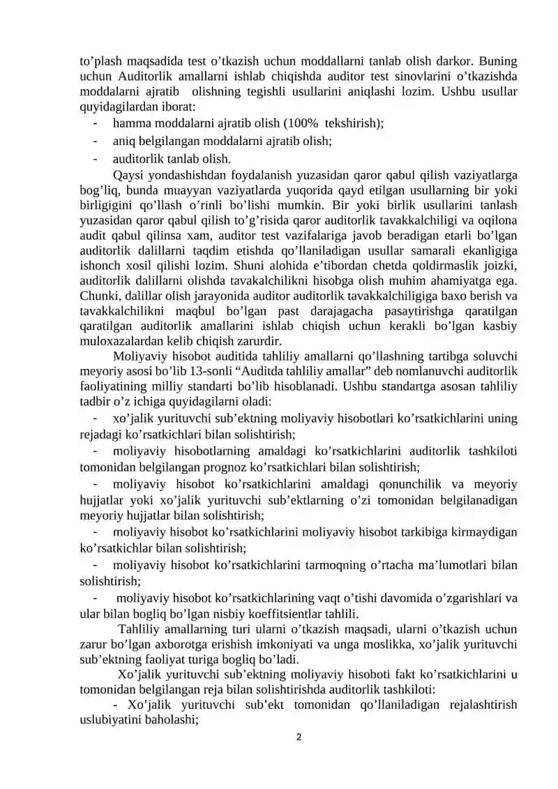 Tahliliy amallar 2