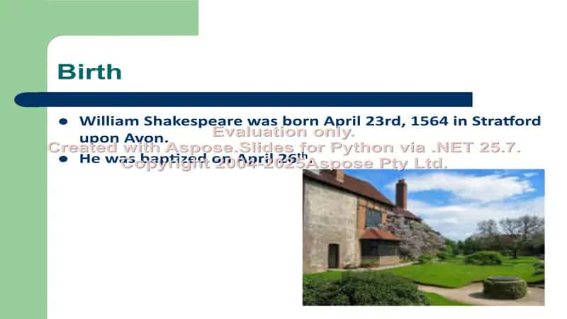 The Life of William Shakespeare 2
