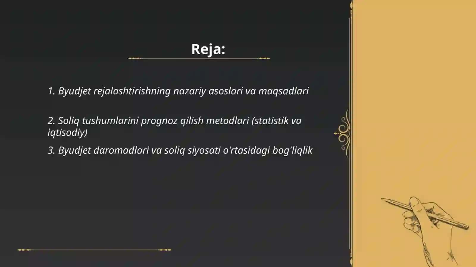 SOLIQ TUSHUMLARI PROGNOZI 2