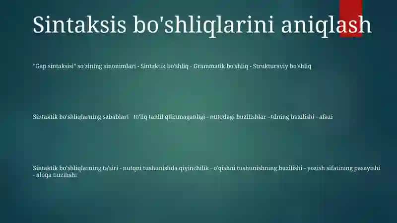 Gap Sintaksisi 2