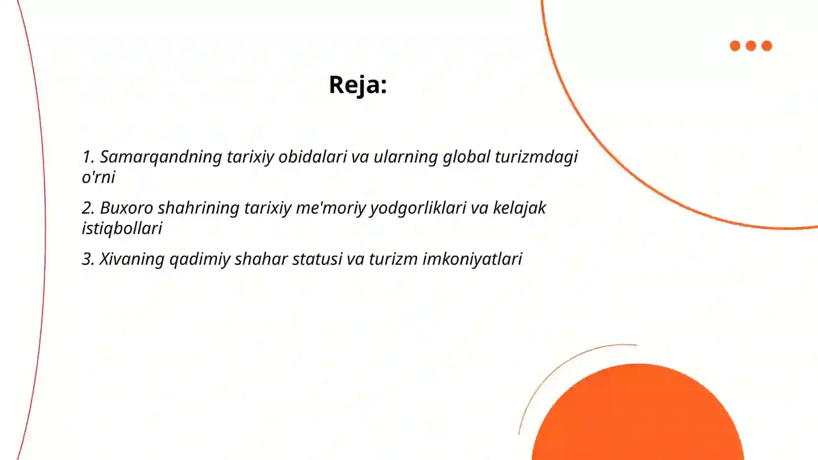 Samarqandning tarixiy obidalari va ularning global turizm 2