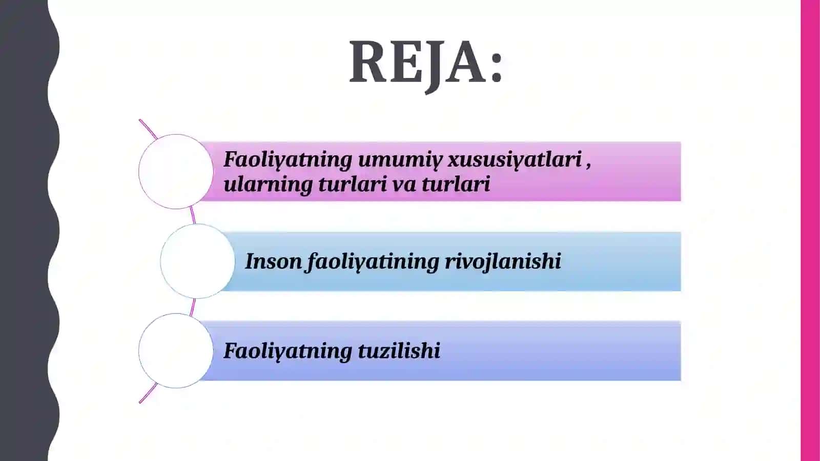 Faoliyatning psixologik talqini 2