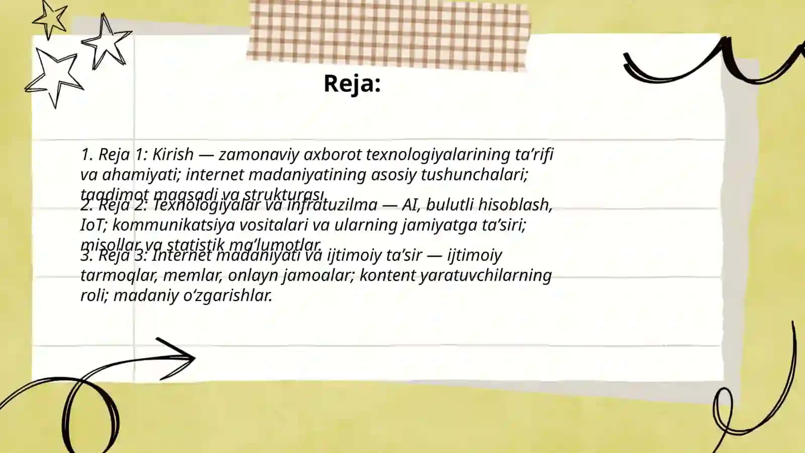 Zamonaviy axborot texnologiyalari va internet madaniyati 2