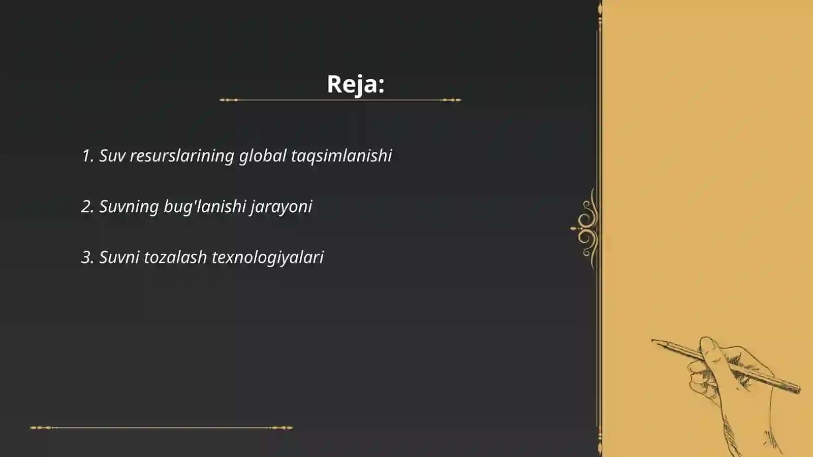 Suvning kattaligi va yo'qotish usullari 2
