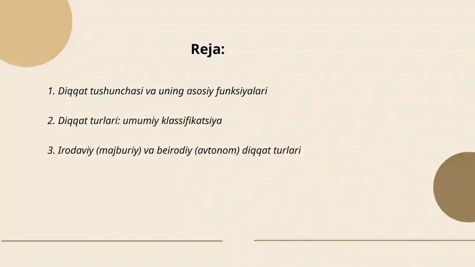 Diqqat turlari va uning xususiyatlari 2