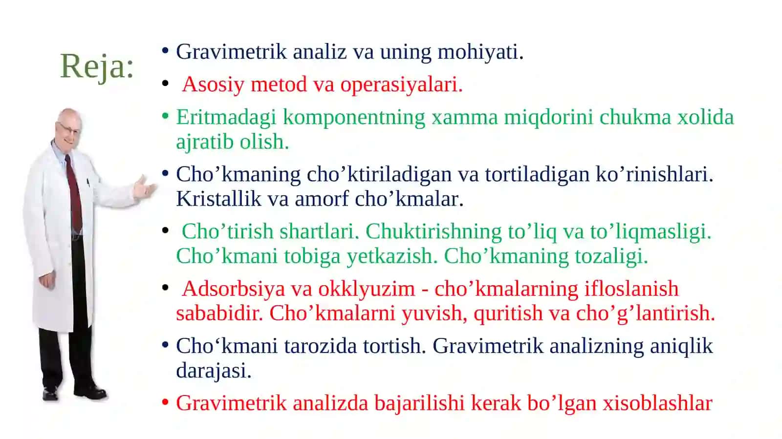Gravimetrik(tortma)analiz.Mohiyativausullarilari 2