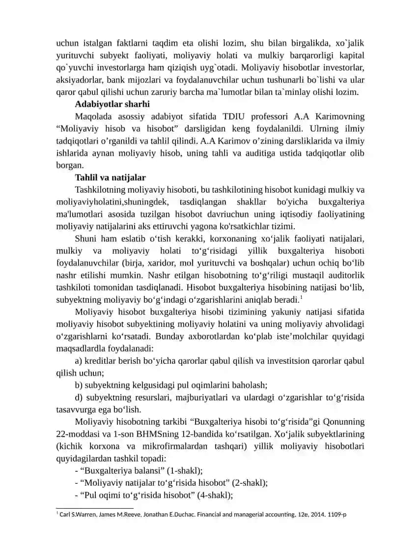 MOLIYAVIY HISOBOTLARNING TARKIBI 2