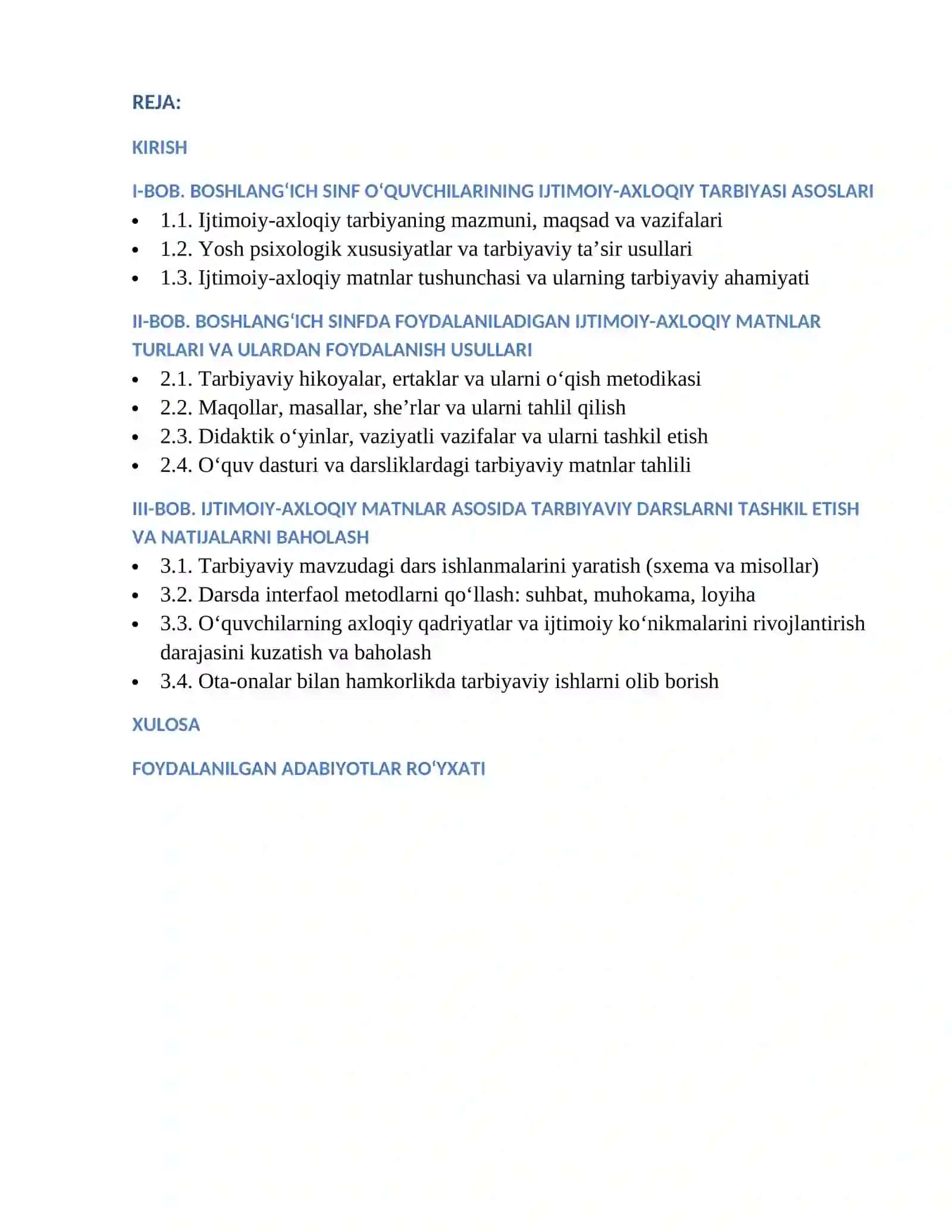 Boshlang'ich sinflarda ijtimoiy-axloqiy matnlar orqali tarbiyaviy ishlar 2