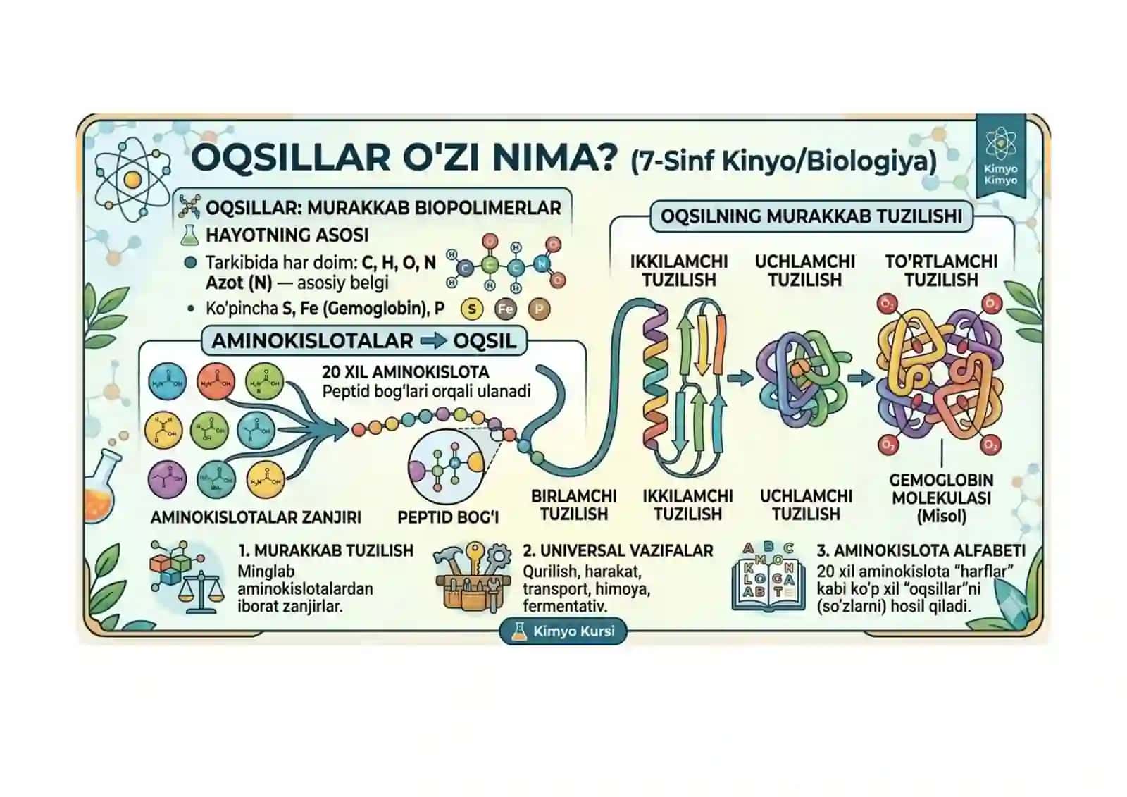 Oqsillar. Yog'lar. Uglevodlar Ko'rgazmali materiallar 2