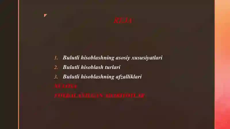 BULUTLI HISOBLASHLAR (CLOUD COMPYUTING) VA ULARNING ASOSIY TUSHUNCHALARI 2