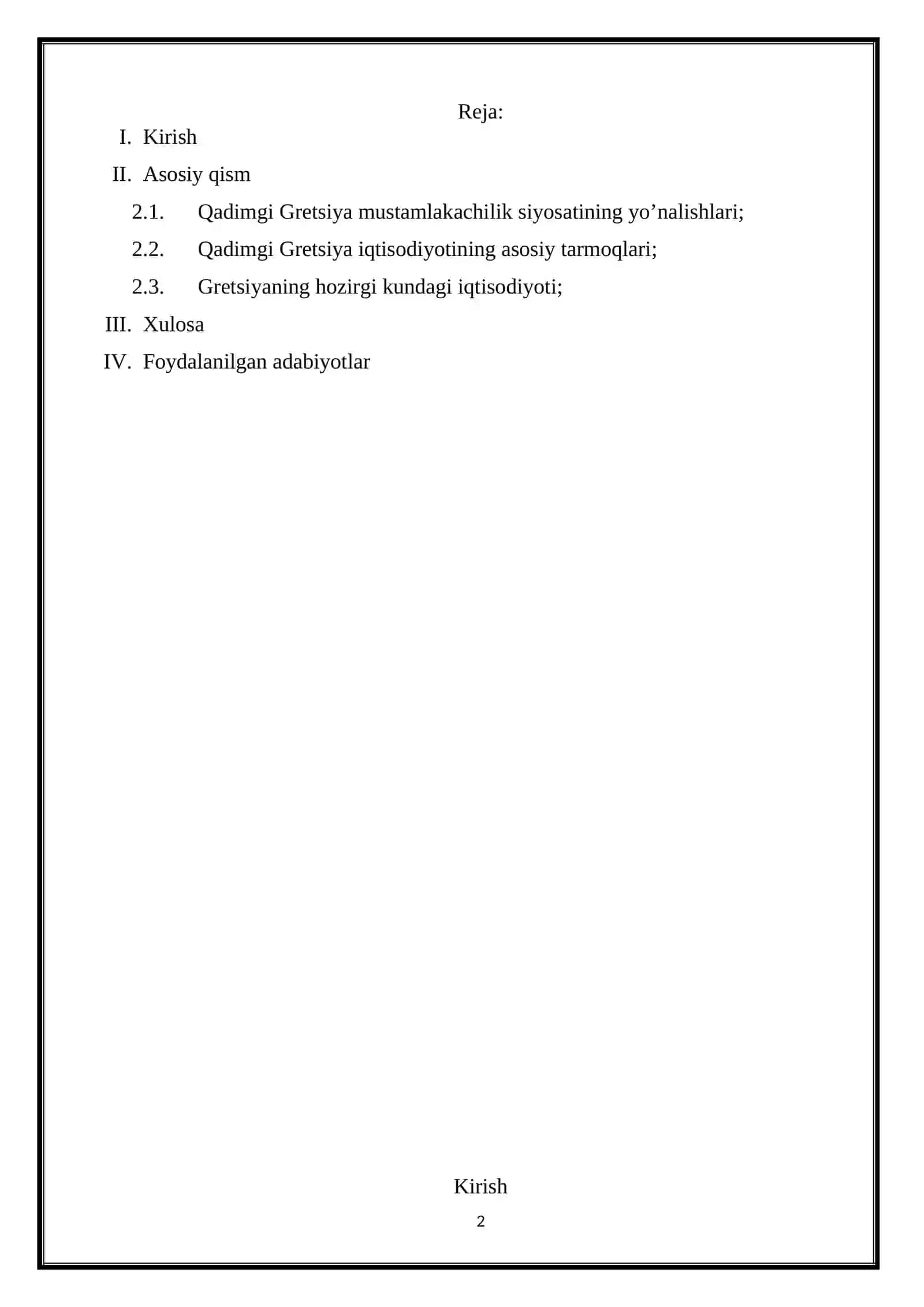 Qadimgi Gretsiya rivojlanishining asosiy xususiyatlari 2