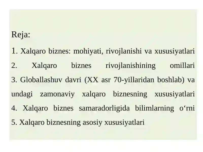 Xalqaro biznes 2