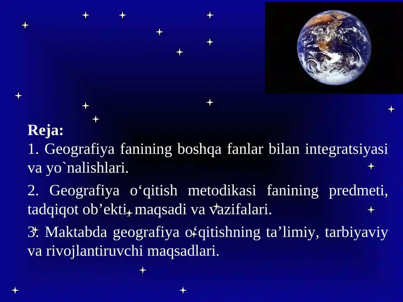 Geografiya o‘qitish metodikasi 2