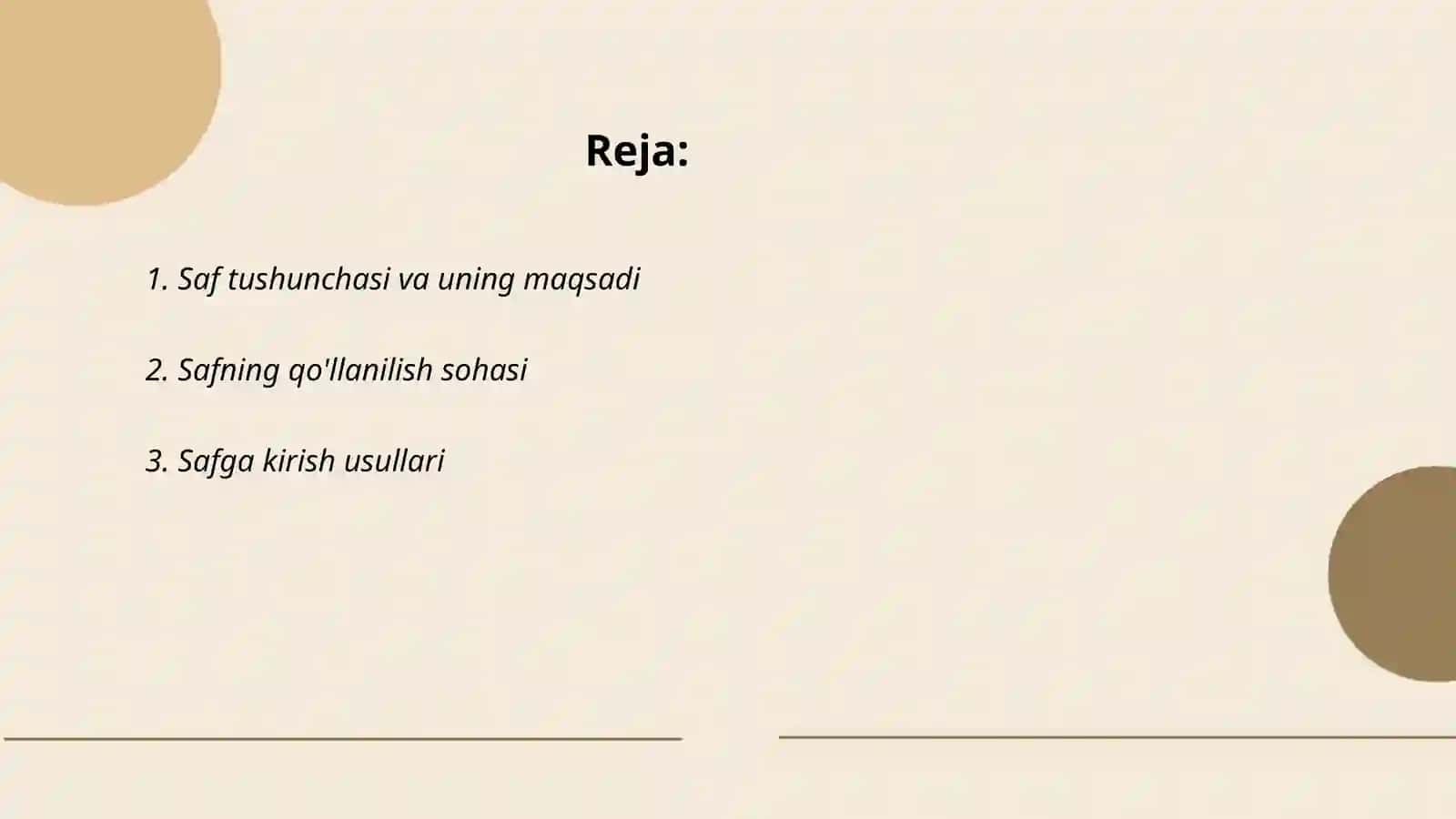 Saf mashqlarini organish 2