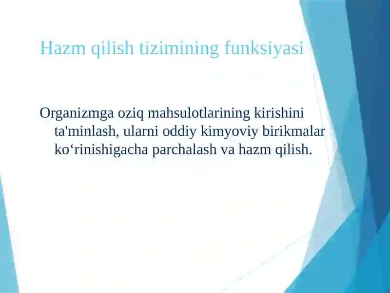 Hazm patofiziologiyasi 2