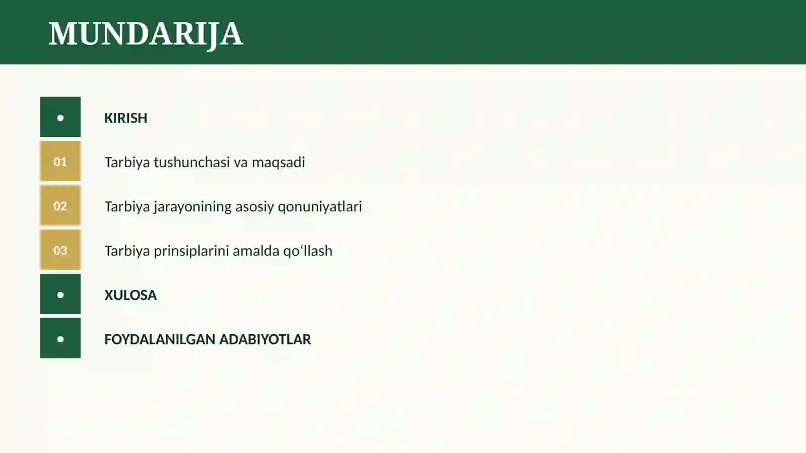 TARBIYA JARAYONINING MOHIYATI VA PRINSIPLARI 2