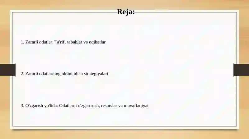 Zararli odatlardan saqlanish va ularni oldini olish 2