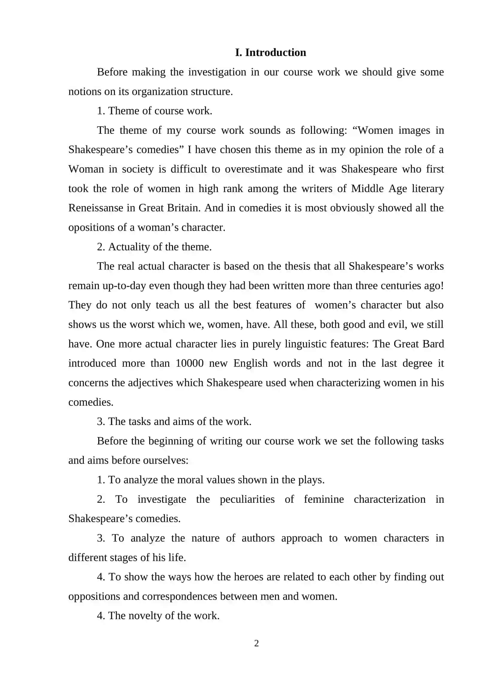 Women images in Shakespeare’s comedies 2